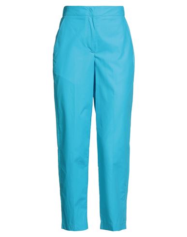 Seventy Venezia Woman Pants Azure Size 2 Cotton In Blue