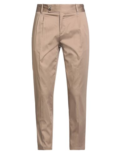 Berna Man Pants Light Brown Size 40 Cotton, Elastane In Brown