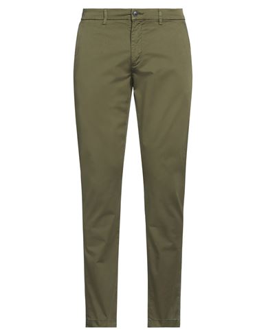 Man Pants Military green Size 38 Cotton, Elastane