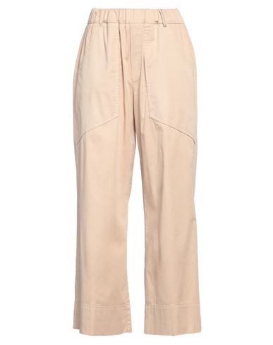 Panicale Woman Pants Sand Size 4 Cotton, Elastane In Neutral