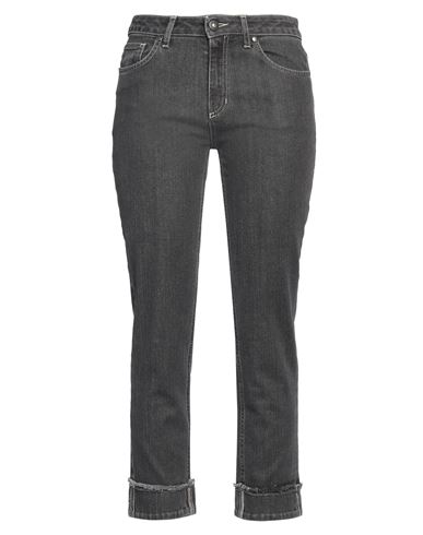 Panicale Woman Jeans Steel Grey Size 10 Cotton, Elastane In Gray