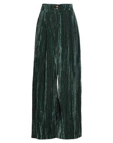 Croche Crochè Woman Pants Green Size Xs Polyester In Multi