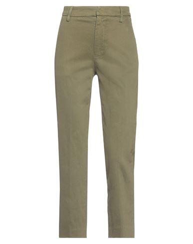 Dondup Woman Pants Military Green Size 24 Cotton, Elastane
