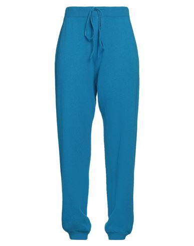 Semicouture Woman Pants Azure Size M Virgin Wool, Cashmere In Blue