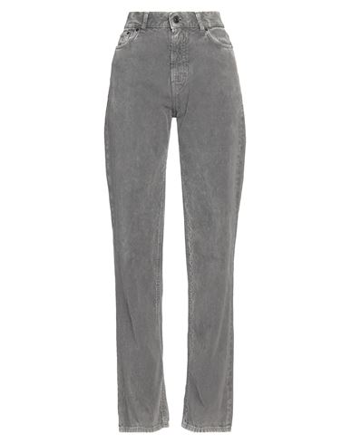 Haikure Woman Pants Grey Size 31 Cotton, Elastane In Grey