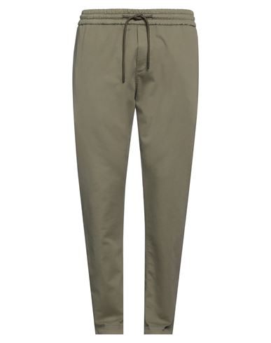 Dondup Man Pants Military Green Size 35 Cotton, Elastane In Green