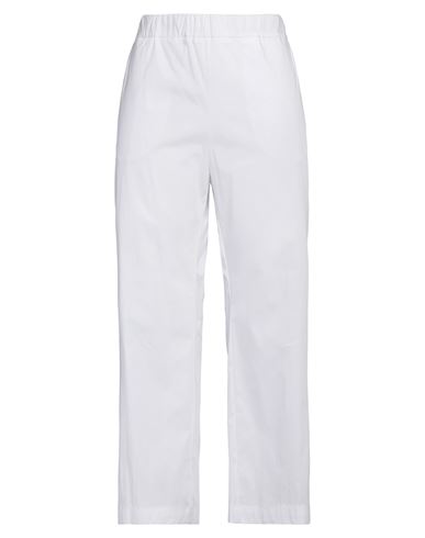 Meimeij Woman Pants White Size 8 Cotton, Polyamide, Elastane In White