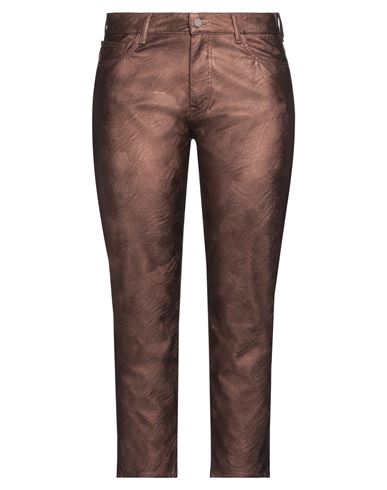 Hod Woman Pants Bronze Size 29 Viscose, Polyester In Yellow