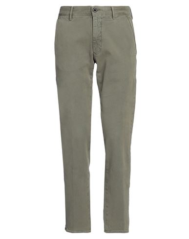 Incotex Man Pants Military Green Size 32 Cotton, Elastane In Military Green