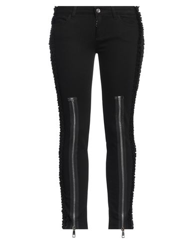 Dolce & Gabbana Woman Jeans Black Size 6 Cotton, Elastane, Rayon, Wool, Polyester In Black