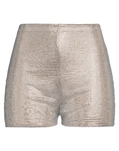 Giuseppe Di Morabito Silver Embellished Mesh Shorts In Beige