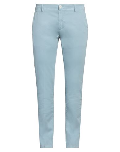 Yan Simmon Man Pants Light Blue Size 40 Cotton, Elastane In Blue