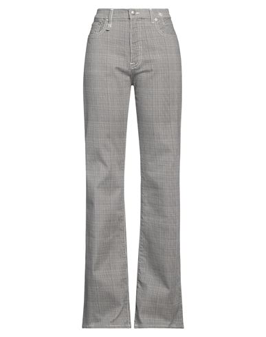 R13 Woman Pants Black Size 29 Cotton, Elastane, Cow Leather In Gray