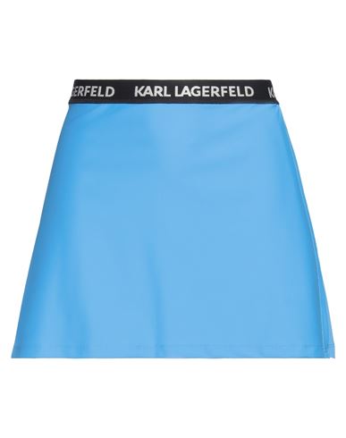 Karl Lagerfeld Woman Mini Skirt Azure Size S Recycled Polyamide, Elastane In Blue