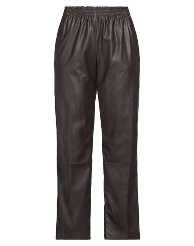19.70 Nineteen Seventy Woman Pants Chocolate Brown Size 8 Polyester, Polyurethane In Brown