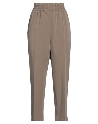 Shi.rt Milano Shi. Rt Milano Woman Pants Khaki Size 8 Polyester, Viscose, Elastane, Virgin Wool In Beige