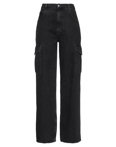 Agolde Woman Jeans Black Size 31 Cotton, Pre-consumer Recycled Cotton In Black