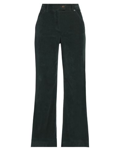 True Royal Woman Pants Dark Green Size 6 Cotton, Lycra, Elastane In Green