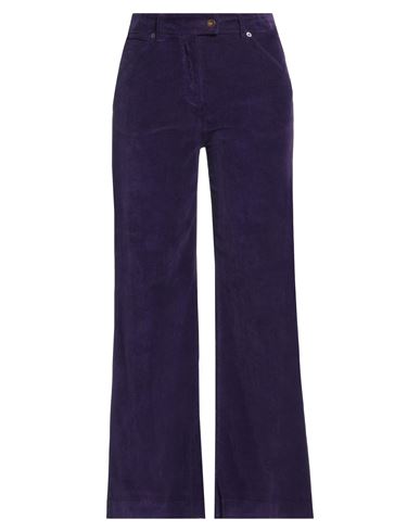 True Royal Woman Pants Dark Purple Size 4 Cotton, Lycra, Elastane In Purple