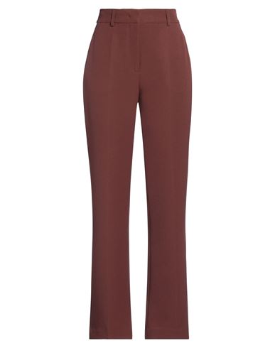 Essentiel Antwerp Woman Pants Brown Size 10 Recycled Polyester, Elastane In Brown