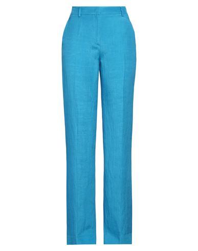Alberta Ferretti Woman Pants Azure Size 10 Viscose, Linen, Cotton In Blue