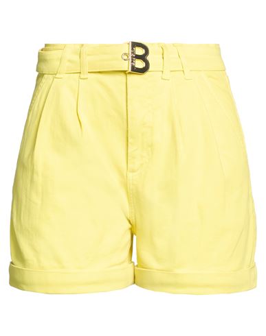 Blugirl Woman Shorts & Bermuda Shorts Yellow Size 26 Cotton, Elastane