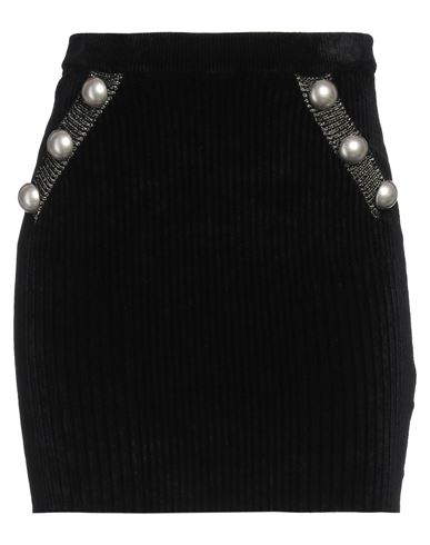 Shop Eleonora Gottardi Woman Mini Skirt Black Size M Viscose, Polyamide, Elastane