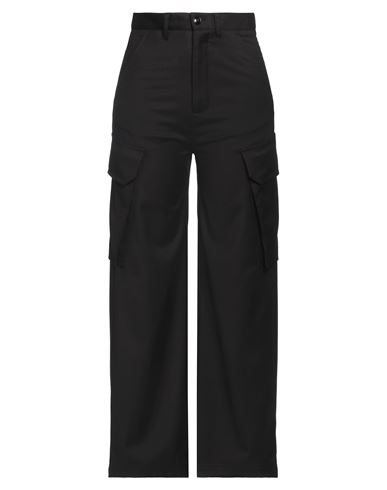 People (+)  Woman Pants Black Size 0 Polyester, Viscose, Elastane In Black