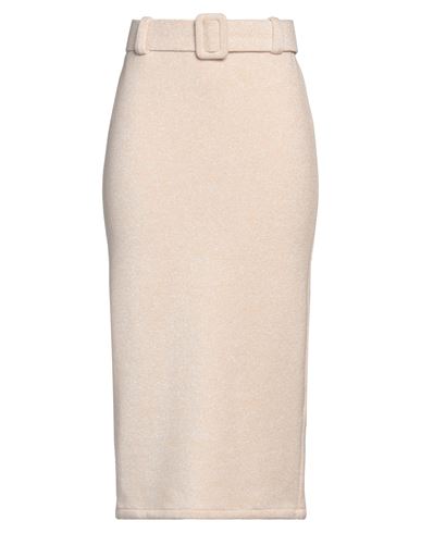 Lamadamenuit Woman Midi Skirt Beige Size S Viscose, Polyester, Polyamide