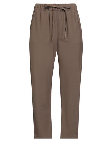 Semicouture Woman Pants Khaki Size 4 Polyester, Virgin Wool, Elastane In Sand
