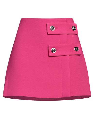 Versace Fuchsia Silk Blend Miniskirt In Pink