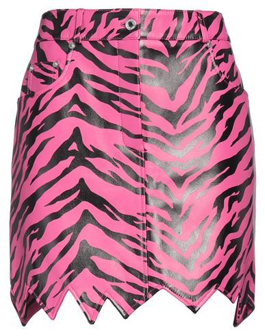 Moschino X The Flintstones Fuchsia Zebra Print Leather Skirt