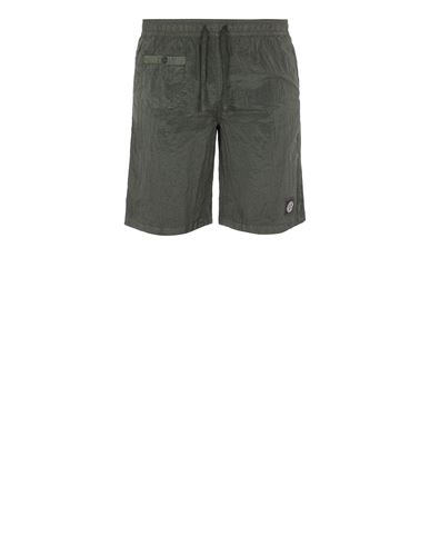 Stone Island Compass-patch Swim Shorts In Vert