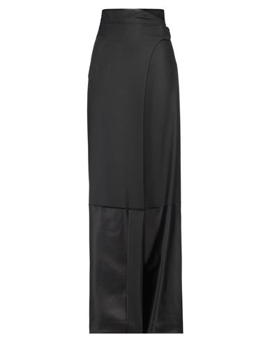 Victoria Beckham Woman Maxi Skirt Steel Grey Size 10 Polyester, Virgin Wool, Elastane, Viscose In Black