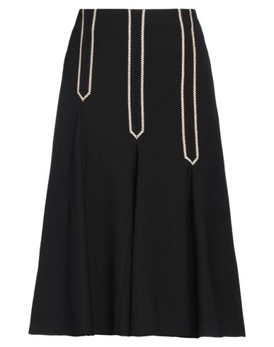 Shop Wales Bonner Woman Midi Skirt Black Size 6 Wool