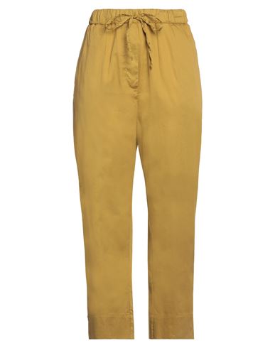 Alessia Santi Woman Pants Mustard Size 6 Cotton In Yellow