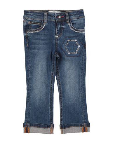 Shop Philipp Plein Toddler Girl Jeans Blue Size 6 Cotton, Elastomultiester, Elastane