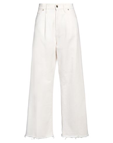 True Nyc Woman Pants Ivory Size 29 Cotton In White