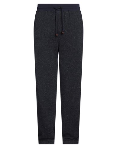 Brunello Cucinelli Man Pants Midnight Blue Size Xxl Cotton, Silk, Cashmere In Blue