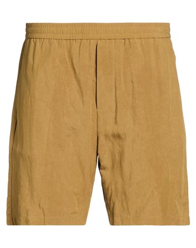 Liu •jo Man Man Shorts & Bermuda Shorts Khaki Size 38 Viscose, Linen In Brown