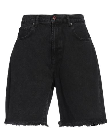 Vision Of Super Man Denim Shorts Black Size 34 Cotton In Black