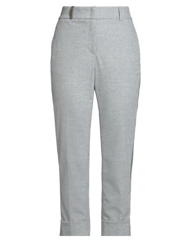 Peserico Woman Pants Grey Size 10 Wool, Polyester, Viscose, Polyamide, Elastane