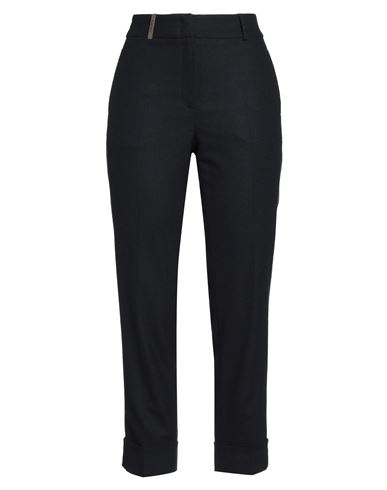 Peserico Woman Pants Midnight Blue Size 8 Wool, Polyester, Viscose, Polyamide, Elastane In Blue