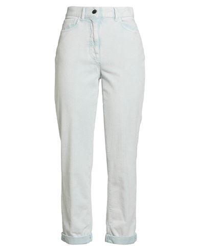 Peserico Woman Pants Sky Blue Size 6 Cotton, Elastane In White