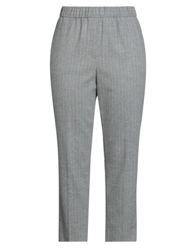 Peserico Woman Pants Grey Size 12 Wool, Polyester, Viscose, Polyamide, Elastane In Gray