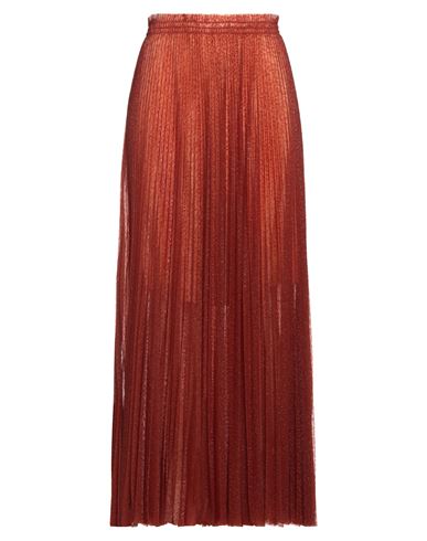Forte Forte Forte_forte Woman Maxi Skirt Rust Size 1 Polyester, Metallic Polyester In Red