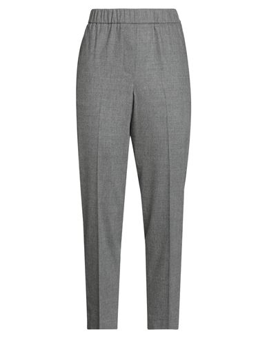 Peserico Woman Pants Grey Size 14 Virgin Wool, Cashmere, Elastane In Gray