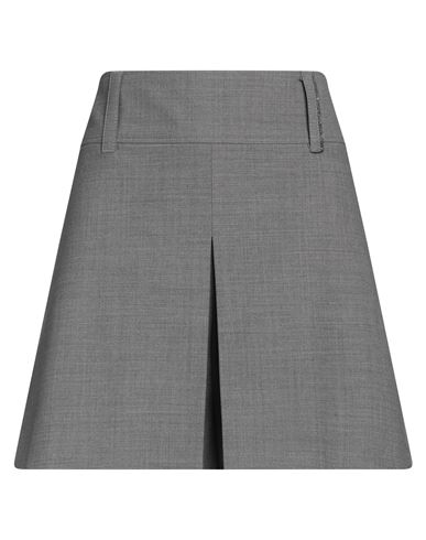 Brunello Cucinelli Woman Shorts & Bermuda Shorts Grey Size 2 Virgin Wool, Polyamide, Elastane, Brass In Grey