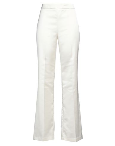 Kaos Woman Pants Off White Size 8 Polyester, Elastane In Off White