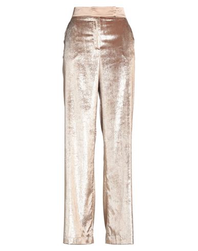 Peserico Woman Pants Sand Size 12 Polyester, Silk, Elastane In Multi